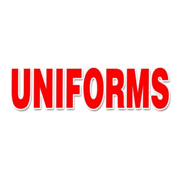 UNIFORMS BANNER SIGN workplace organization corporate clothing image